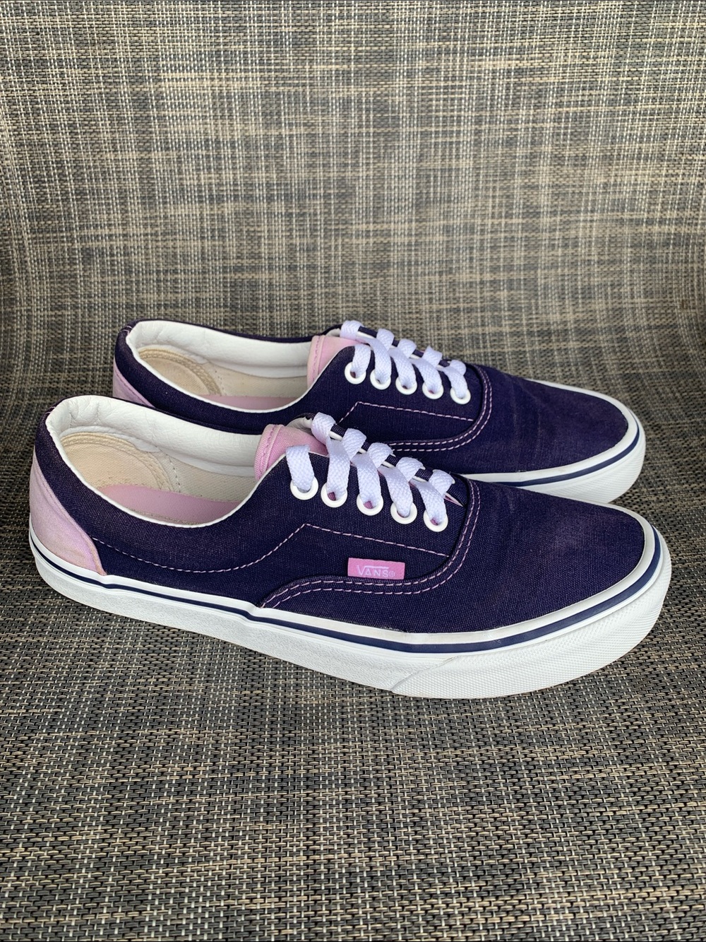 Vans Colorblock Low Top Canvas Purple Lavender Sneakers Shoes Women’s 8.5